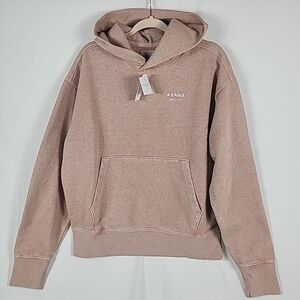 NEW American Eagle Women’s Pink Oversized Hoodie Sz XS NWT